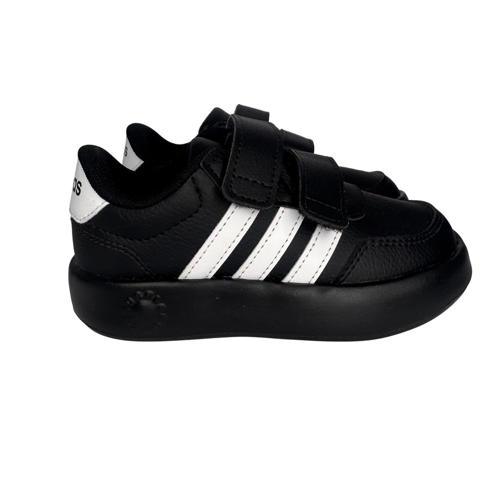 Adidas Tensaur Bubble Toddler Sz 9 Shoes Black White JS3679 Hook Loop Sneaker